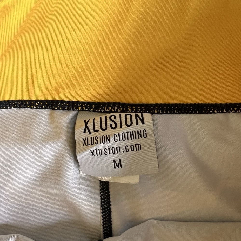 3/$25 SALE! Xlusion Michigan Basketball Leggings Women's Medium Blue Yellow Camo - Picture 4 of 8